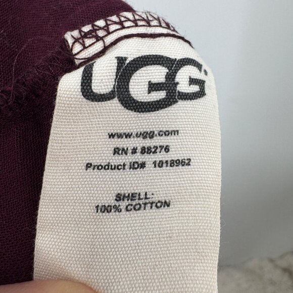 Ugg woman’s size large pants lounge wear PJs burgundy - Picture 5 of 6